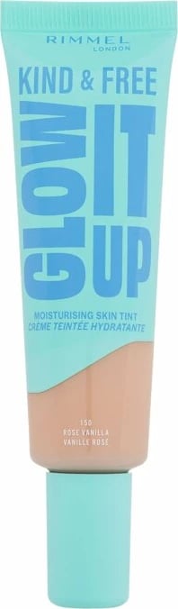 Fondatinë për femra Rimmel London Kind & Free Glow It Up Moisturising Skin Tint 150 Rose Vanilla, 30ml