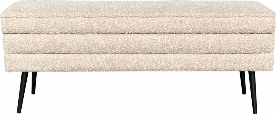 Stool me hapësirë për ruajtje, ngjyrë latte, 110x40x44