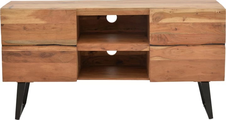 Komodë TV Dervie dru akacie natyral 130x43.5x66.5cm