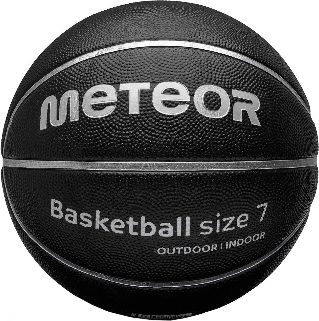 Top basketbolli Meteor për meshkuj, zi-argjendtë