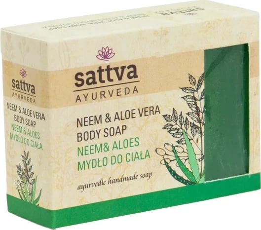 Sapun trupi Sattva Glycerin Neem and Aloe për femra 125g