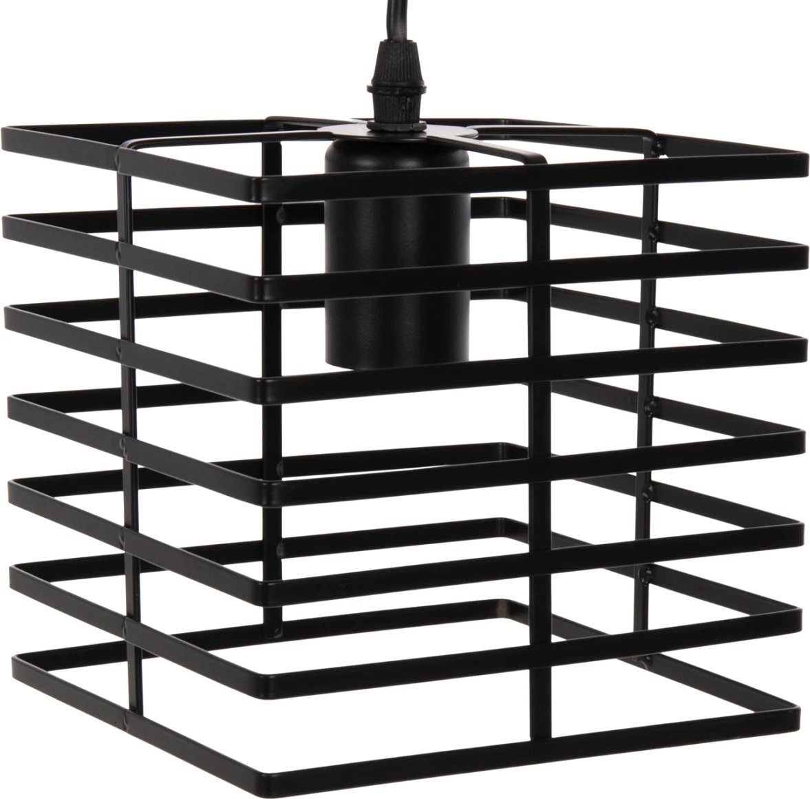 Llambë varëse tavani, kapak metali i zi, FH4131, 16x16x124H cm Llambë varëse tavani, kapak metali i zi, FH4131, 16x16x124H cm