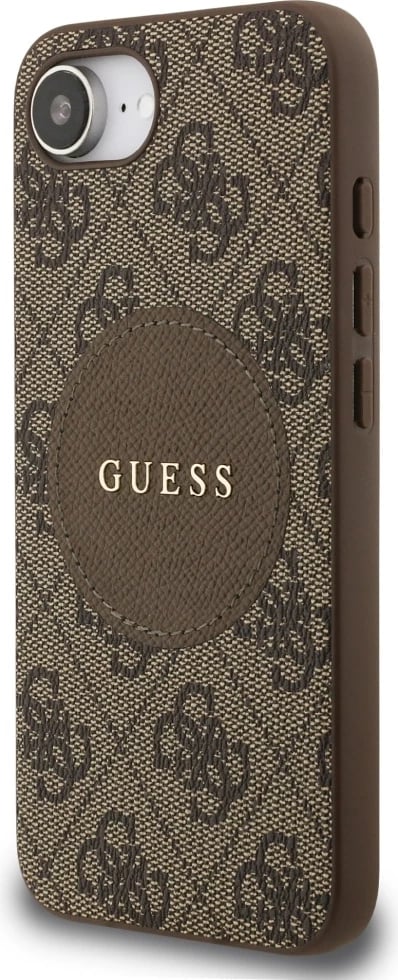Mbështjellës Guess 4G Circle Classic Logo MagSafe për iPhone 16e, Kafe Mbështjellës Guess 4G Circle Classic Logo MagSafe për iPhone 16e, Kafe