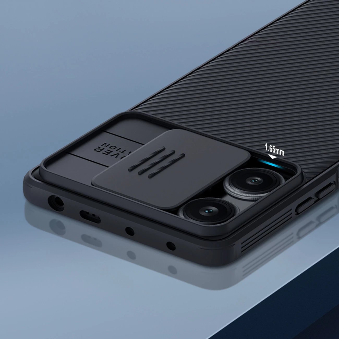 Mbështjellës Nillkin CamShield Pro për Xiaomi Redmi Note 12 Turbo / Poco F5, i zi