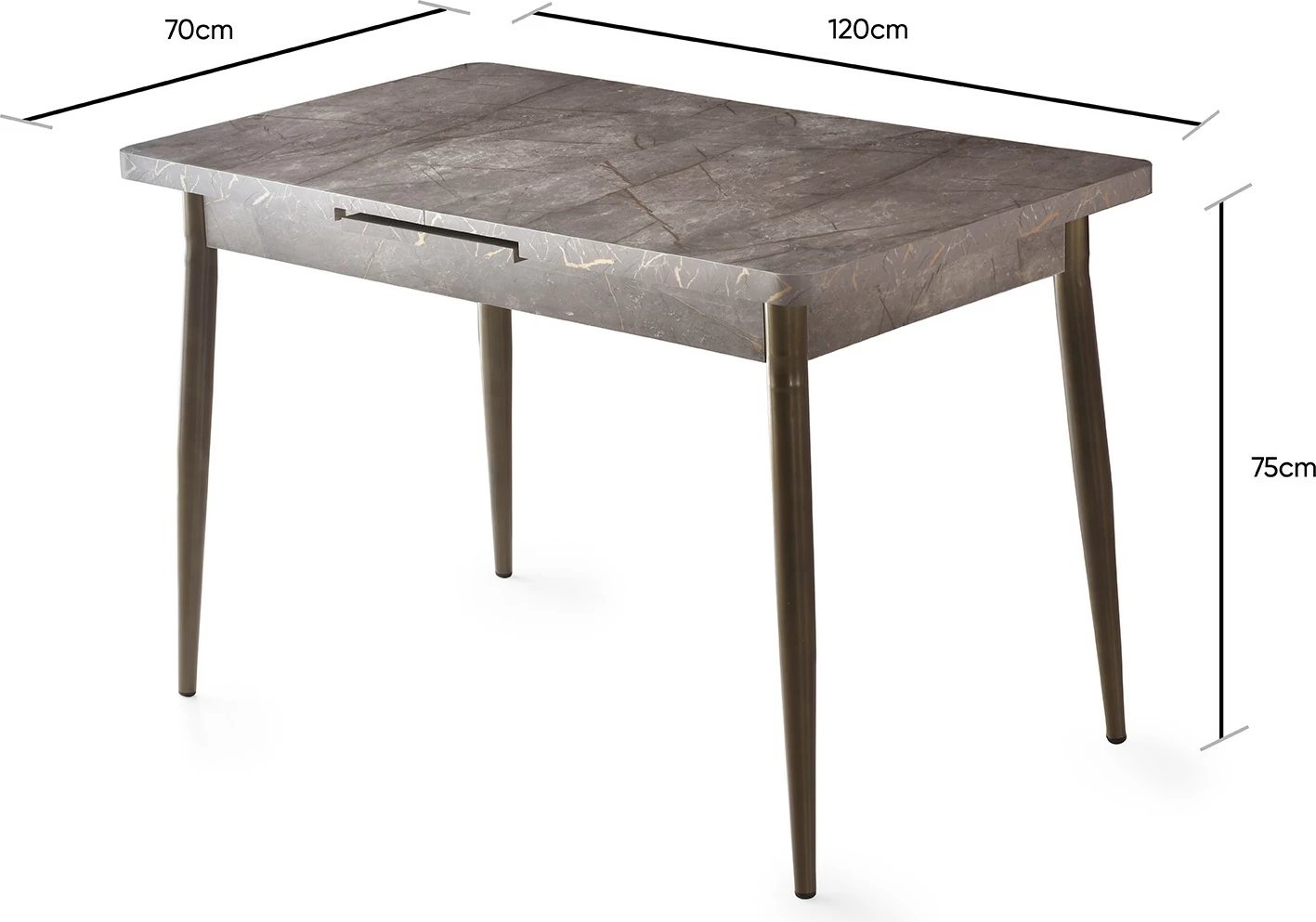 Tavolinë ngrënieje e zgjatshme Hanah Home, ngjyrë mink, Ay - 1181