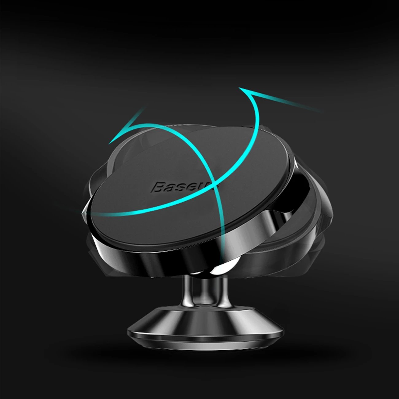Mbajtës magnetik për makinë Baseus Small Ears SUER-B01, për panel, i zi Mbajtës magnetik për makinë Baseus Small Ears SUER-B01, për panel, i zi