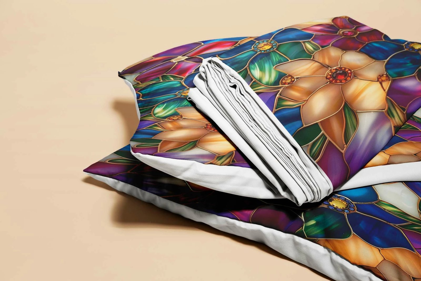 Set mbulesë për jorgan dopio, L'essentiel, shumëngjyrësh, FLW_DVT25-33