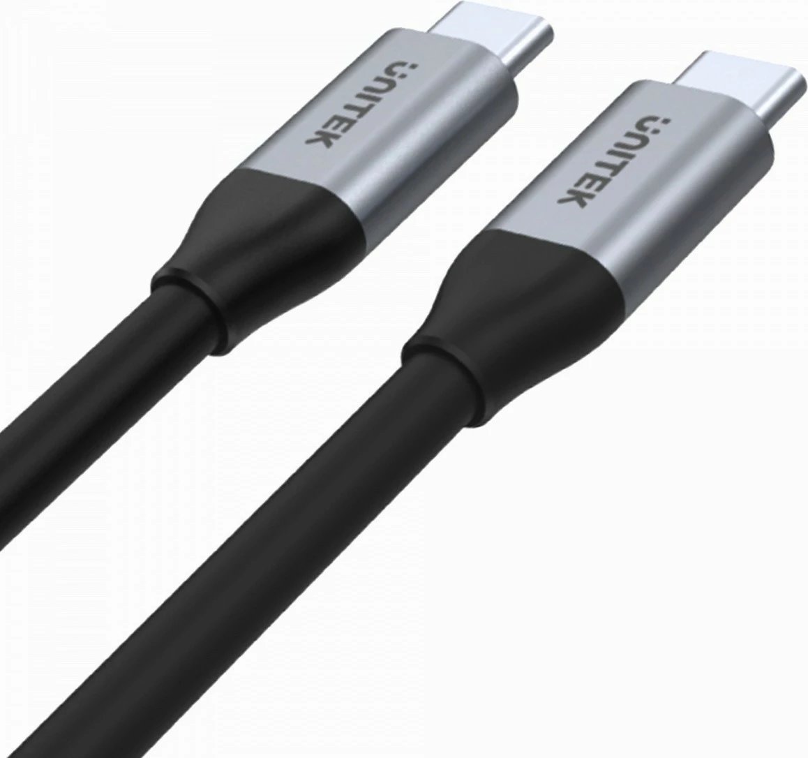Kabllo USB-C në USB-C, Unitek C14091ABK, PD 100W 5Gbps 4K60Hz 2m, e zezë/gri Kabllo USB-C në USB-C, Unitek C14091ABK, PD 100W 5Gbps 4K60Hz 2m, e zezë/gri