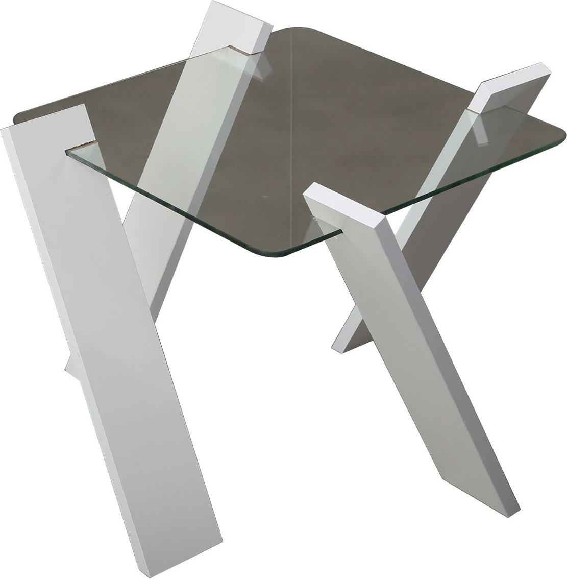 Tavolinë kafeje Hanah Home, Roman Mini, ngjyrë e bardhë shkëlqyese