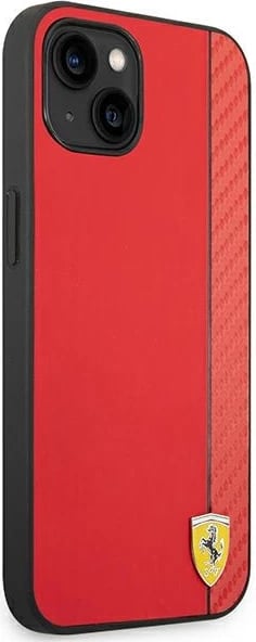 Mbështjellës Ferrari FEHCP14MAXRE për iPhone 14 Plus 6.7", hardcase, karbon, kuq