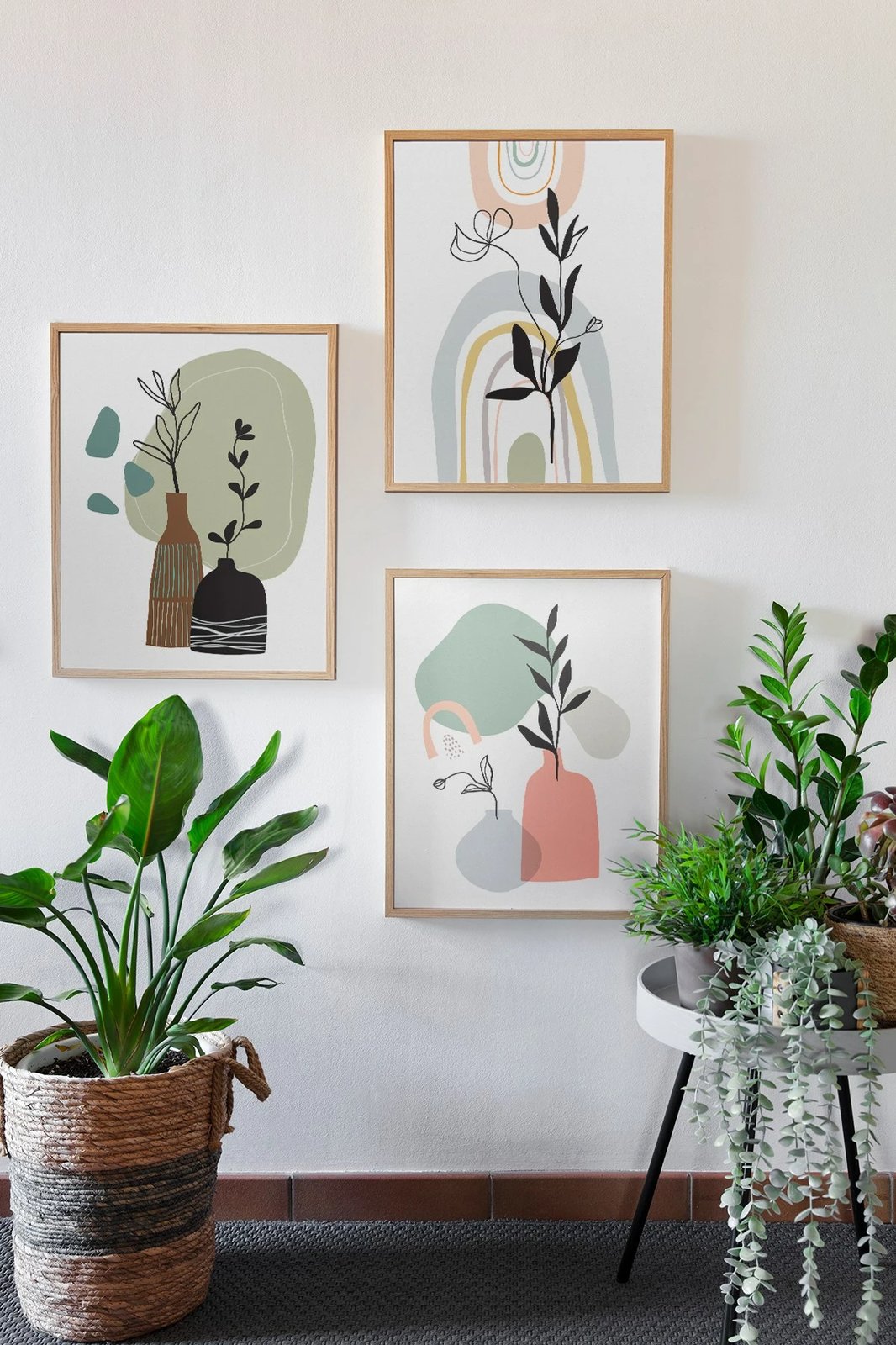 Pikturë dekorative me kornizë (3 copë), Wallity, 3Dartsohoset124