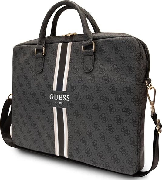 Çantë laptopi Guess 4G Printed Stripes, 16 inç, e zezë