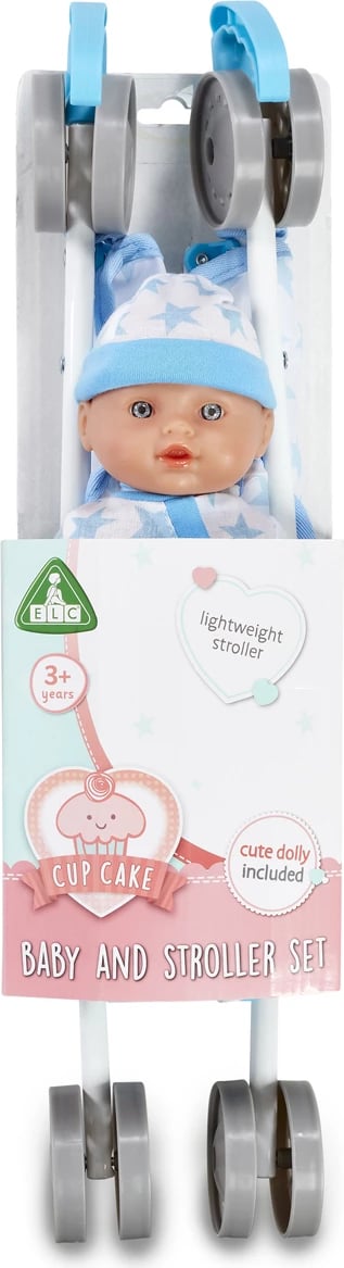 Cupcake Doll &amp; Stroller - Blue