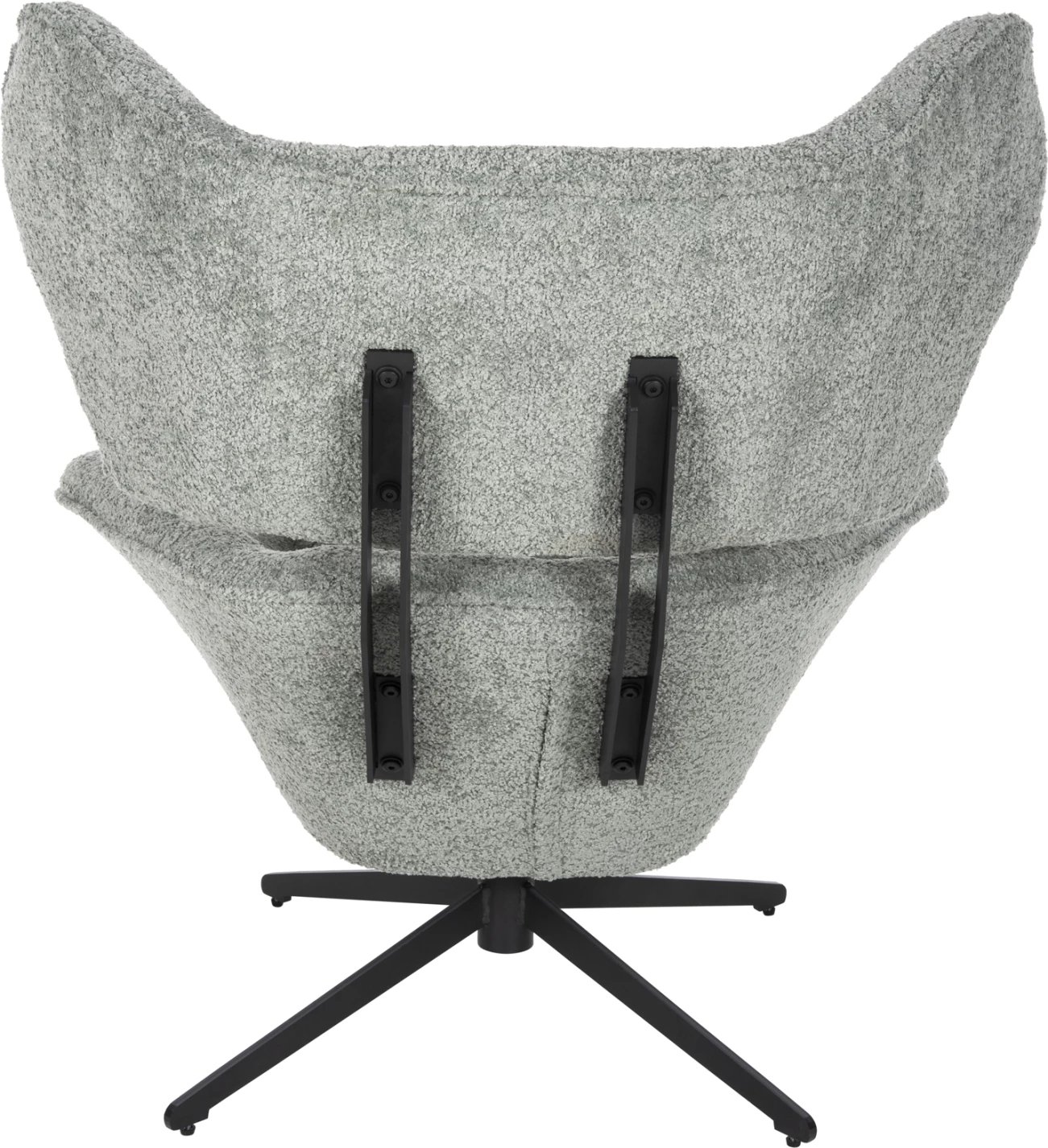 Karrige rrotulluese BRYLL, ngjyrë fistik, FH9597.05, bazë metalike e zezë, 86x90x97H cm