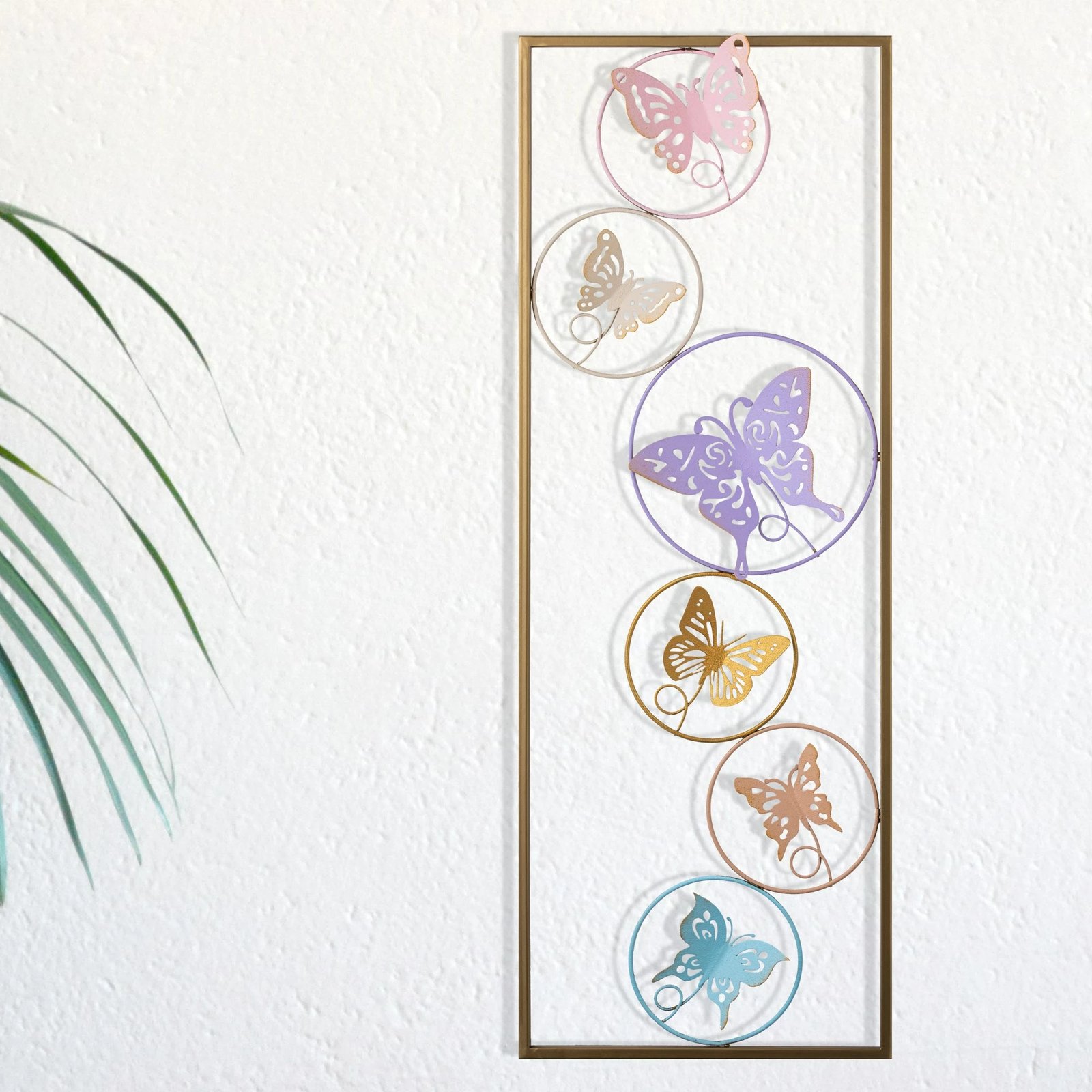 Aksesor dekorativ metalik Wallity, Dream - 2, shumëngjyrësh, 32x5x90cm