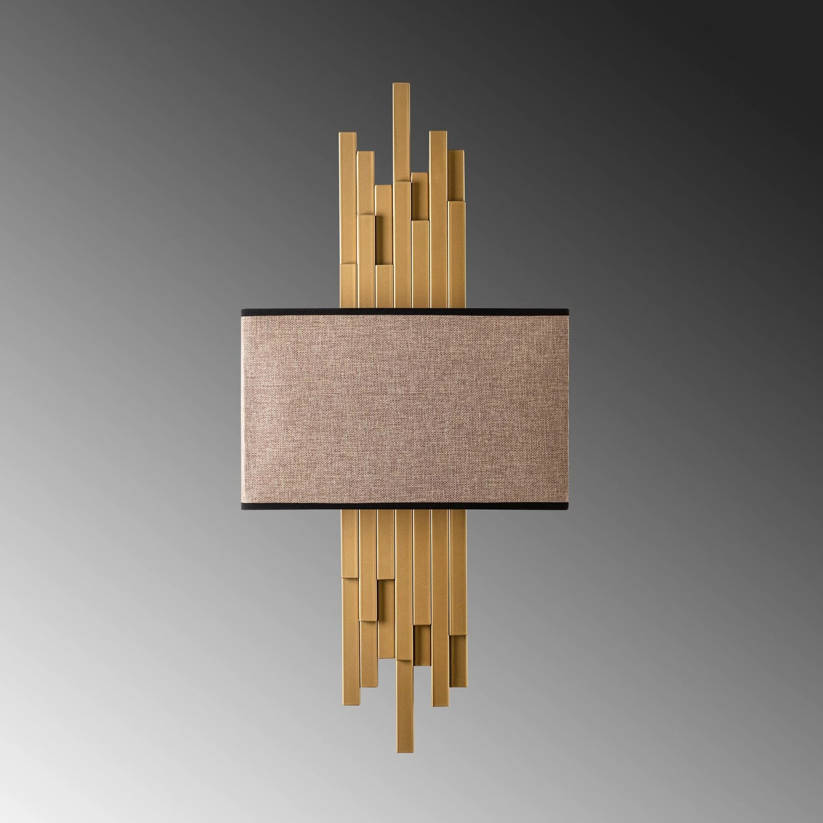 Llambë muri Opviq, Axıs - 15112, metal dhe pëlhurë, ngjyrë ari dhe kafe e çelët