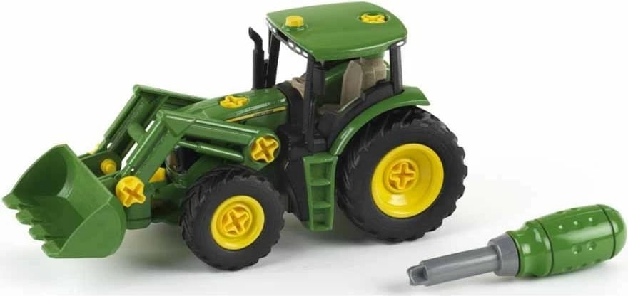 Traktor lodër Klein John Deere 6215R për fëmijë, Gjelbër/Verë/Zeze