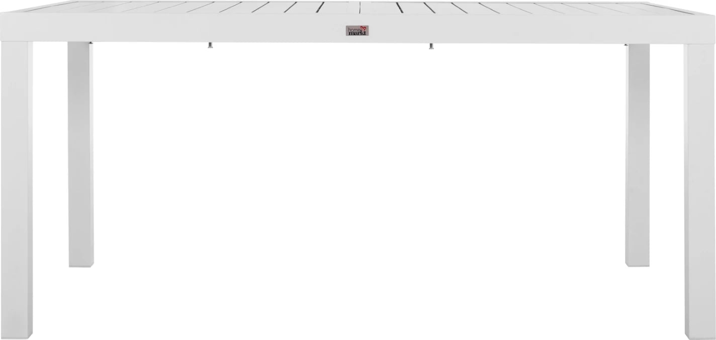 Tavolinë ngrënieje e zgjatshme KRUM, alumin i bardhë, FH6277.01, 160-240x90x73cm