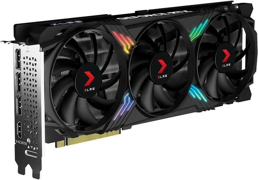 Kartelë grafike PNY GeForce RTX 4070 SUPER 12GB OC XLR8 ARGB TF, e zezë
