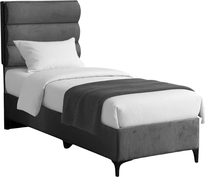 Krevat stof Limit, ngjyrë antracit, 90x200cm