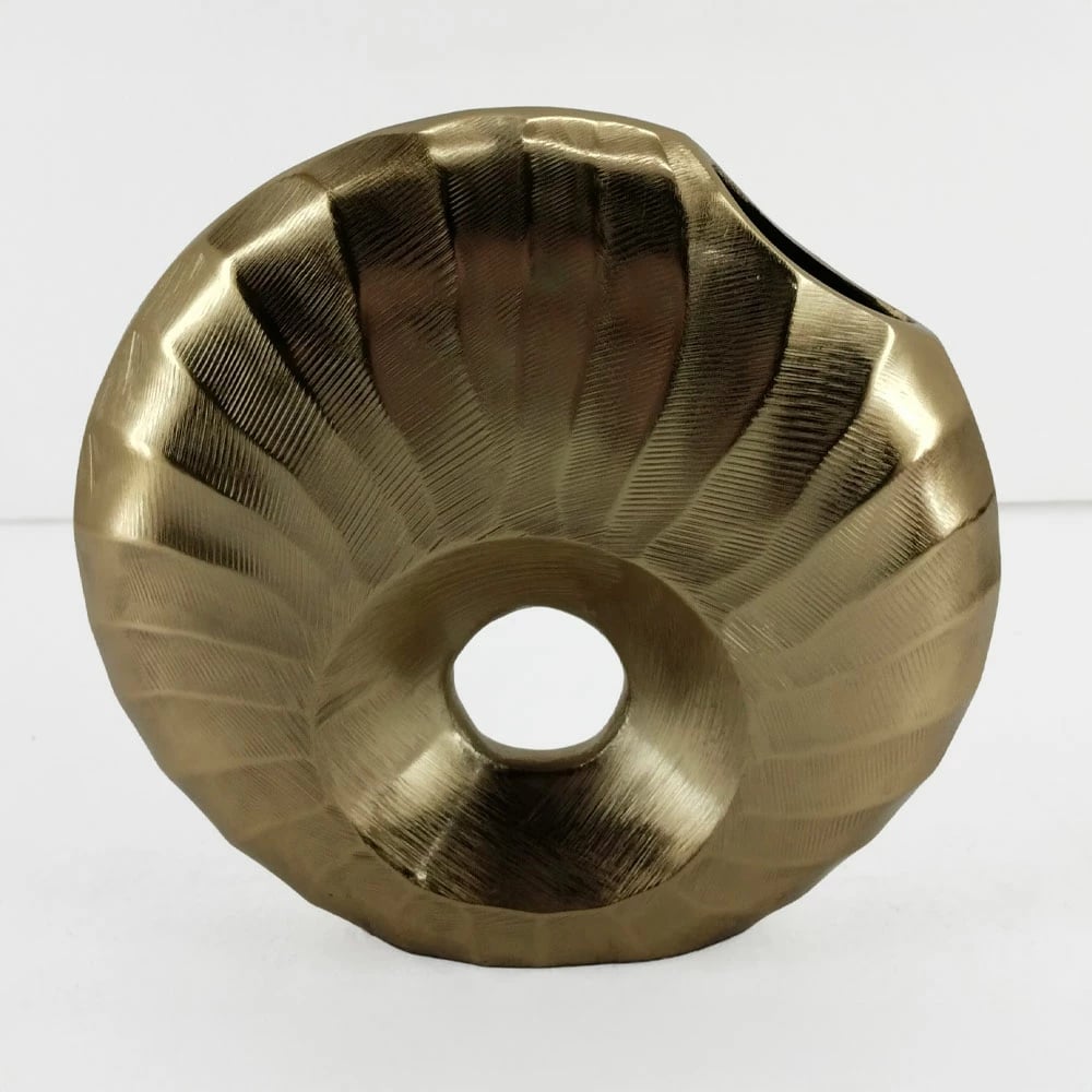 Vazo DIONE, alumin, ngjyrë ari, 26x8x26cm