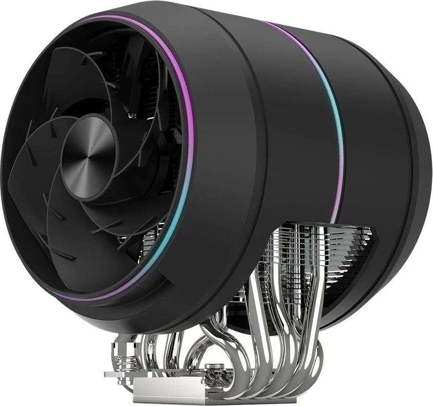 Ftohës CPU Zalman ZET5 Black, 2 ventilatorë, 5 heatpipe, me ndriçim, i zi