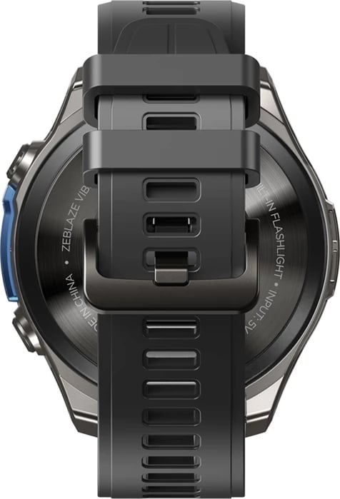 Smartwatch, Zeblaze, Vibe 8 Abyss, 1.43\" AMOLED Always-on, thirrje me Bluetooth, MIL-STD 810H, IP69K/5 ATM, 500 mAh, e zezë