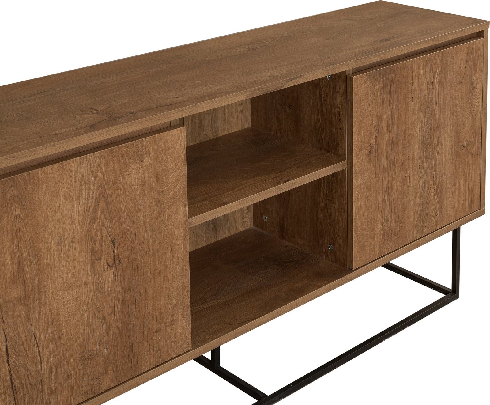 Konsol Skye Decor, ngjyrë arre dhe e zezë, Zela