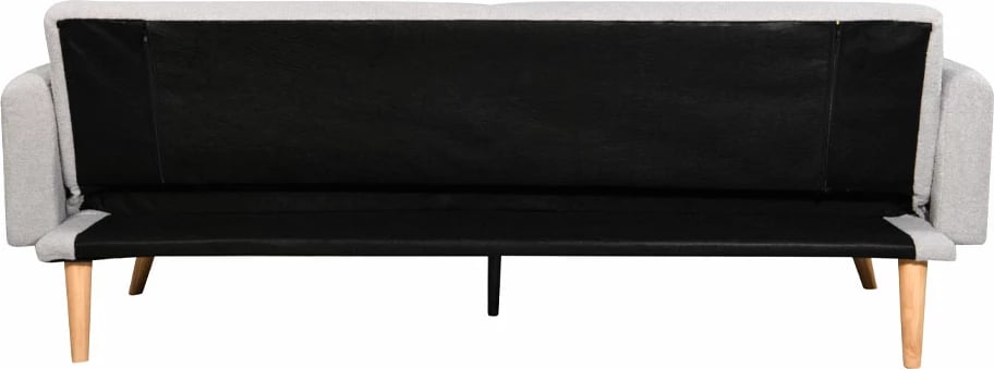 Krevat-sofë Panta, 3 vende, ngjyrë gri e çelët, 210x77x77 cm