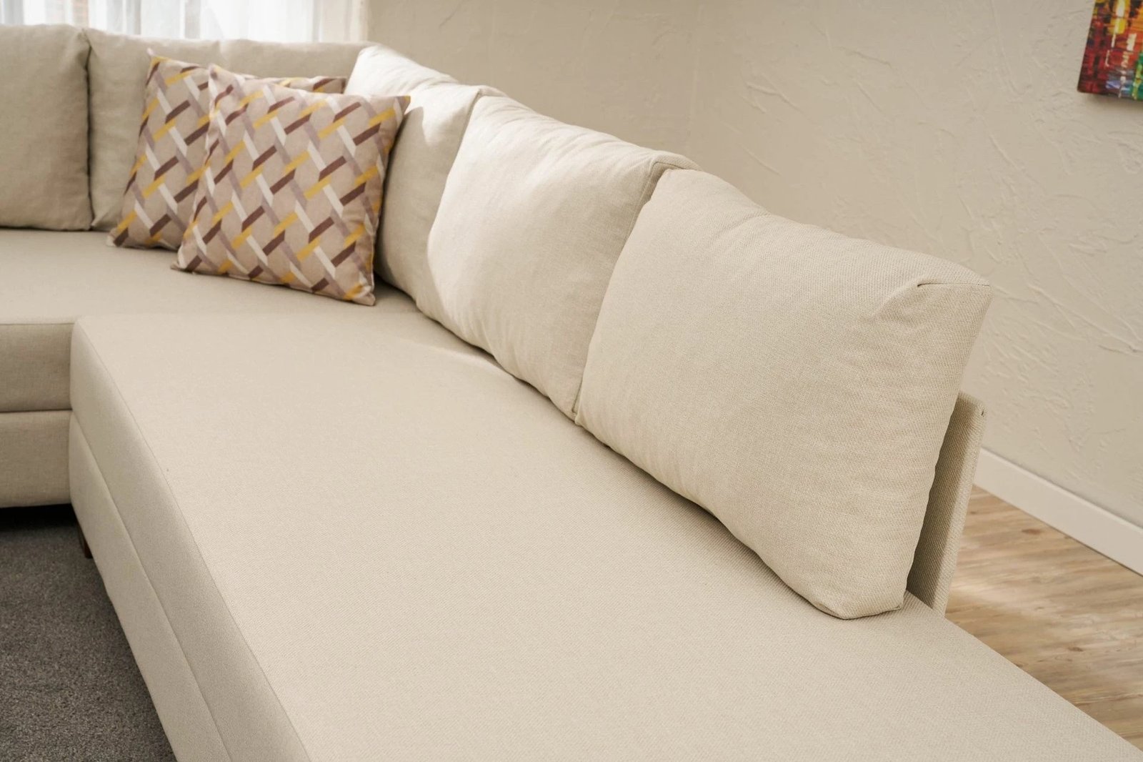 Kënd-sofë krevate Atelier del Sofa, Aly Arzilla, kënd i djathtë, ngjyrë krem