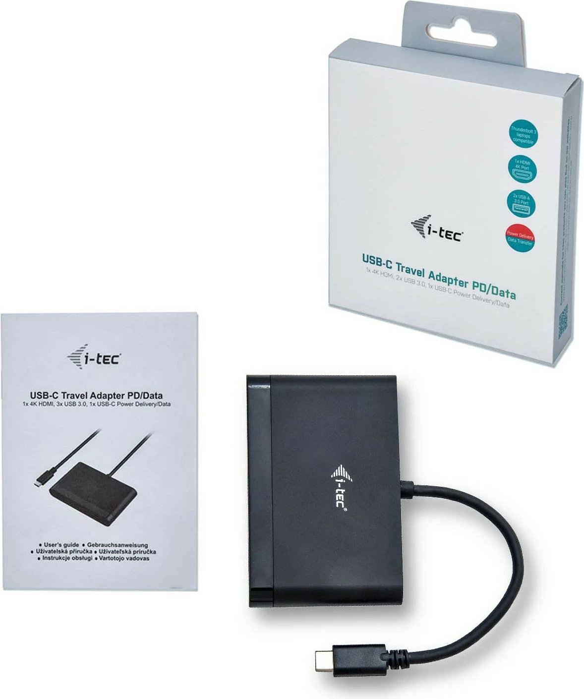 Adapter USB-C I-Tec Travel, HDMI, 2x USB 3.0, i zi