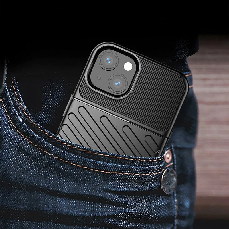 Mbështjellës Hurtel Thunder Case për iPhone 13 mini, TPU, Blu