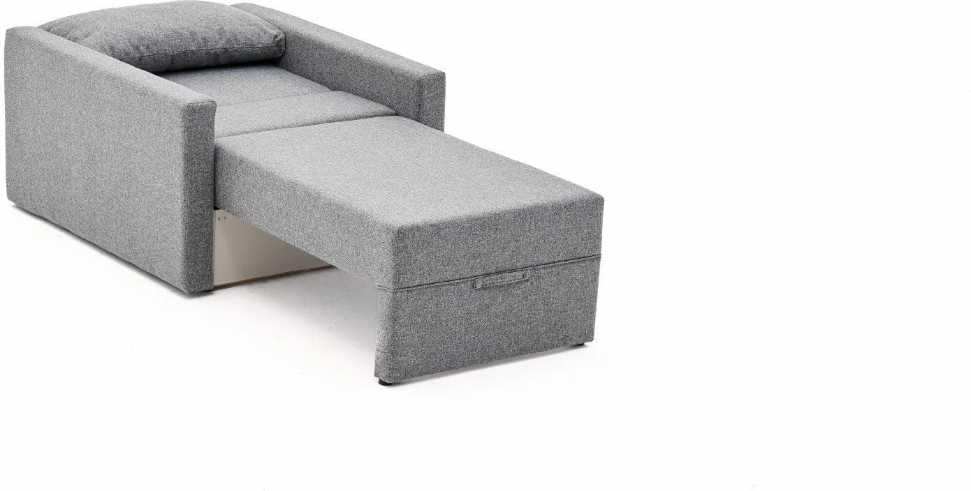 Krevat-karrige një vendës, Atelier del Sofa, Saros, ngjyrë gri