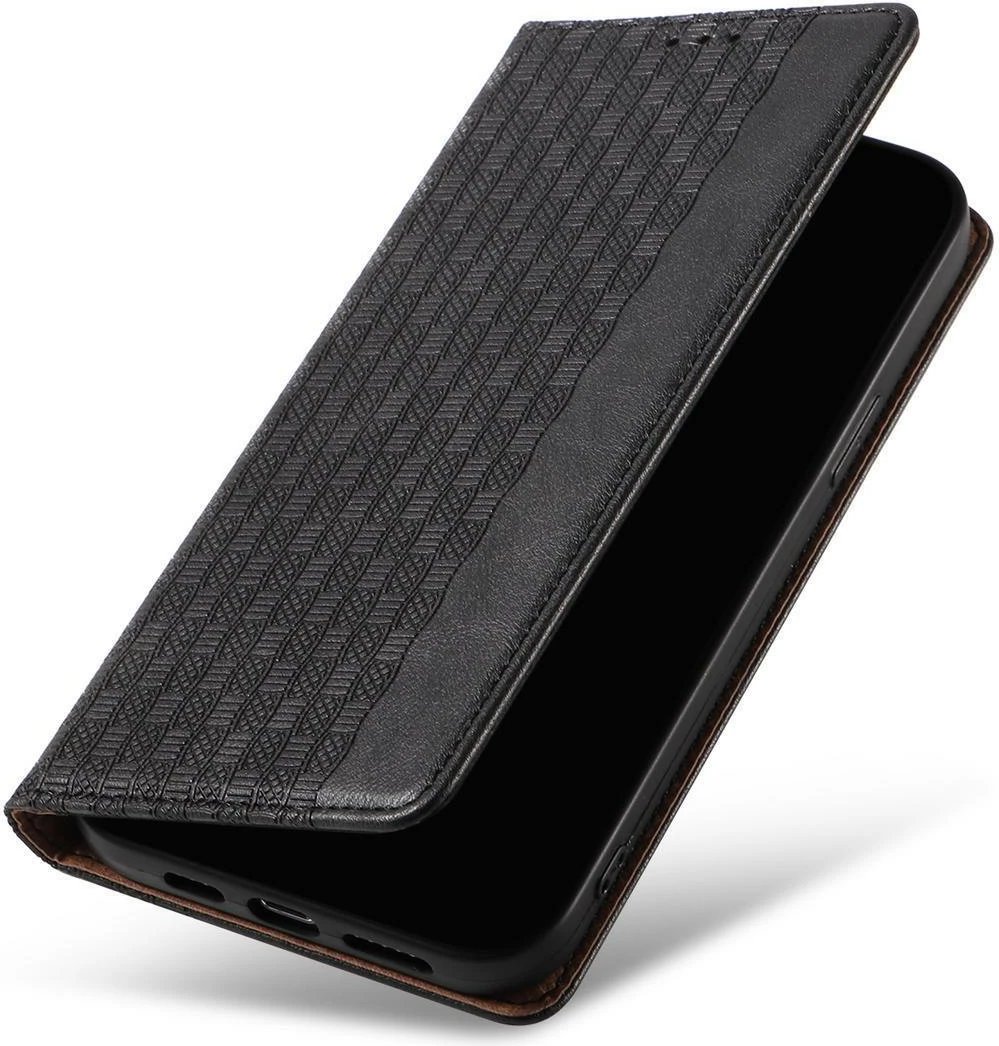 Mbështjellës Hurtel Magnet Strap Case për iPhone 13 Pro Max, me portofol dhe litar dore, e zezë