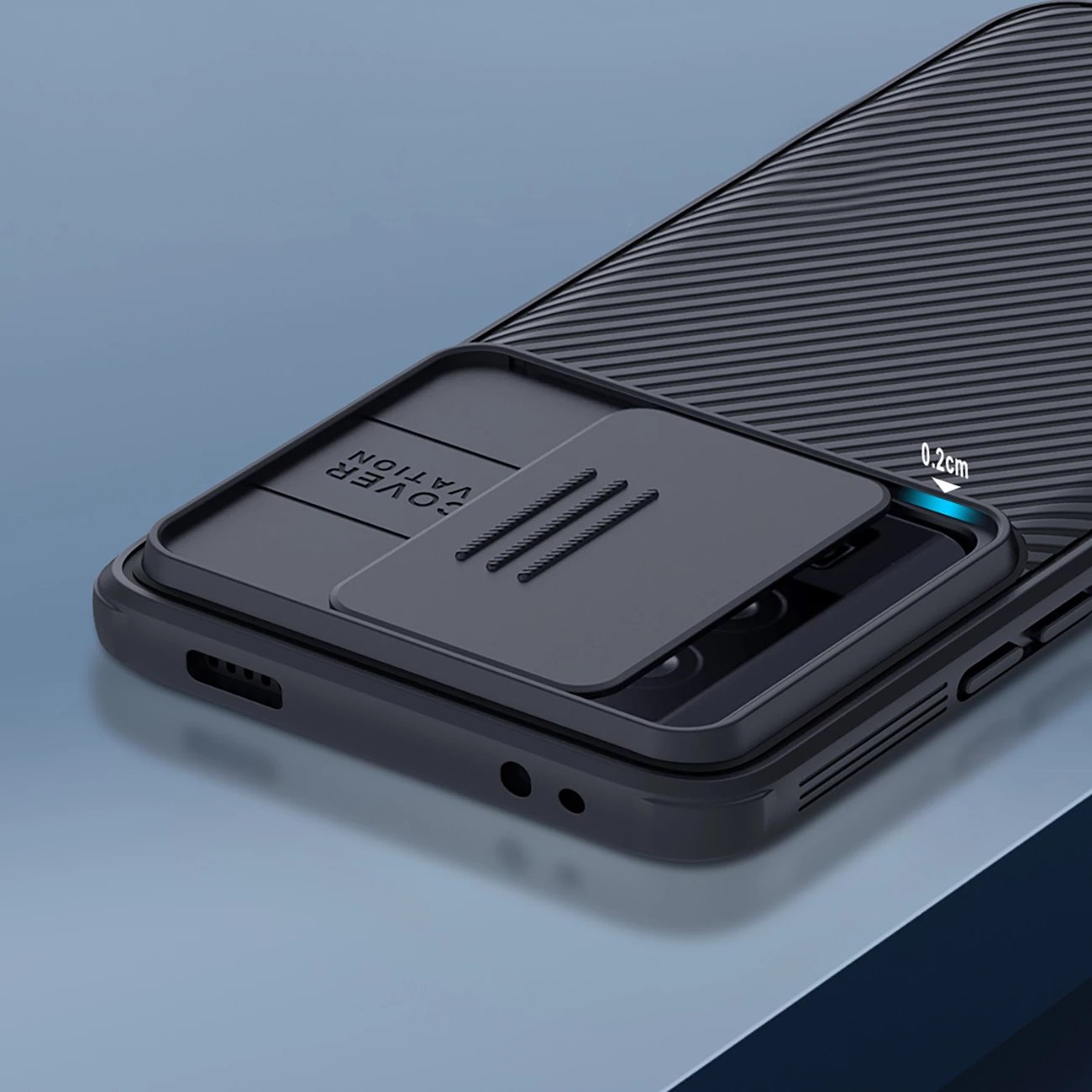 Mbështjellës Nillkin CamShield Pro për Xiaomi Redmi K60 / K60 Pro / Poco F5 Pro, i zi