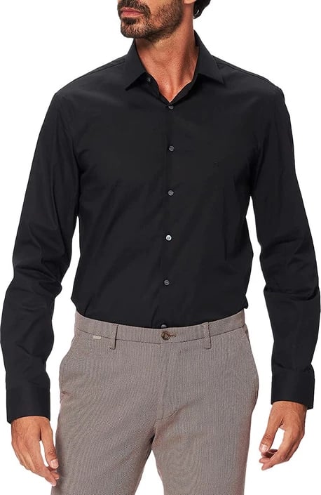Këmishë për meshkuj Calvin Klein Jeans, e zezë