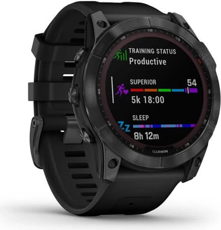 Smartwatch Garmin Fenix 7X Solar Premium, Premium Multisport, 1.4", GPS, e zezë/hiri