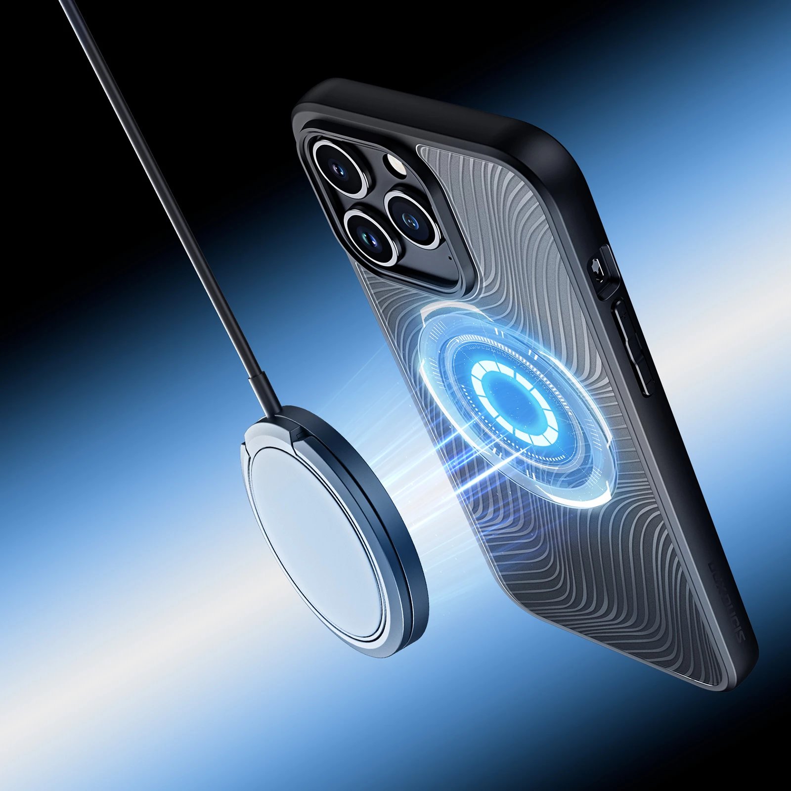 Mbështjellës Dux Ducis Aimo Mag për iPhone 15 Pro Max, MagSafe, i zi