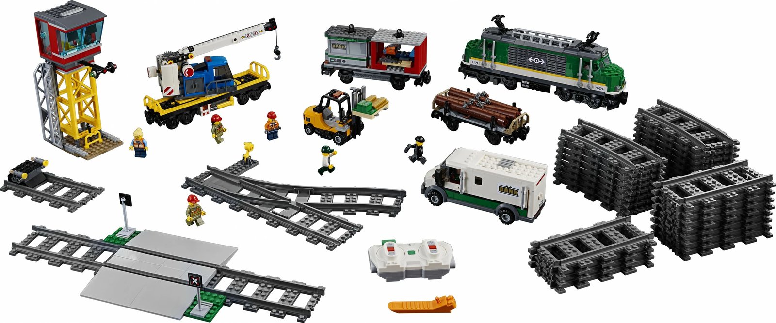 Set ndërtimi LEGO City Cargo Train Power Functions 60198, 1226 pjesë, 6+ vjeç, shumëngjyrësh