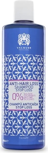 Shampon kundër rënies së flokëve Valquer Anti-Hair Loss 0%, 400ml
