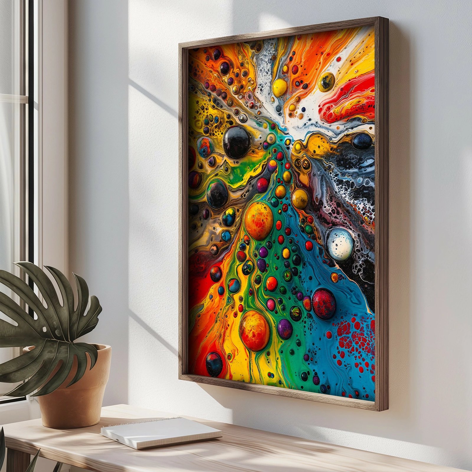 Pikturë dekorative me kornizë MDF, shumëngjyrëshe, Wallity TUN008-XL, 50x70x3.5cm