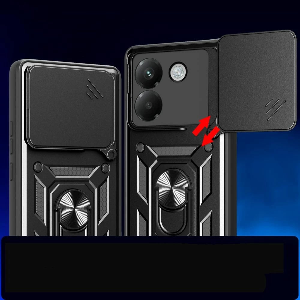 Mbështjellës Tech-Protect CamShield Pro për Xiaomi Poco M7 Pro 5G, i zi