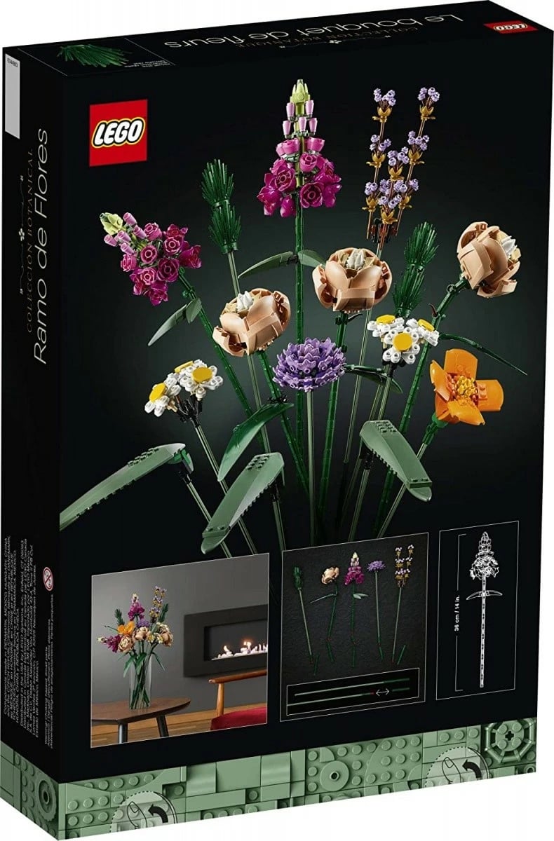 Set ndërtimi LEGO Icons 10280 Bouquet of Flowers, Botanical Collection, 756 pjesë, shumëngjyrëshe