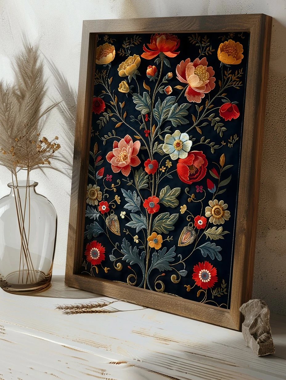 Pikturë dekorative me kornizë MDF, shumëngjyrëshe, GE211-L