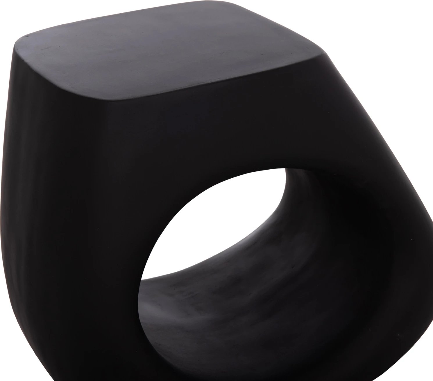 Karrige lounge LANS, fibër-cement, e zezë, 58x28x45.5cm