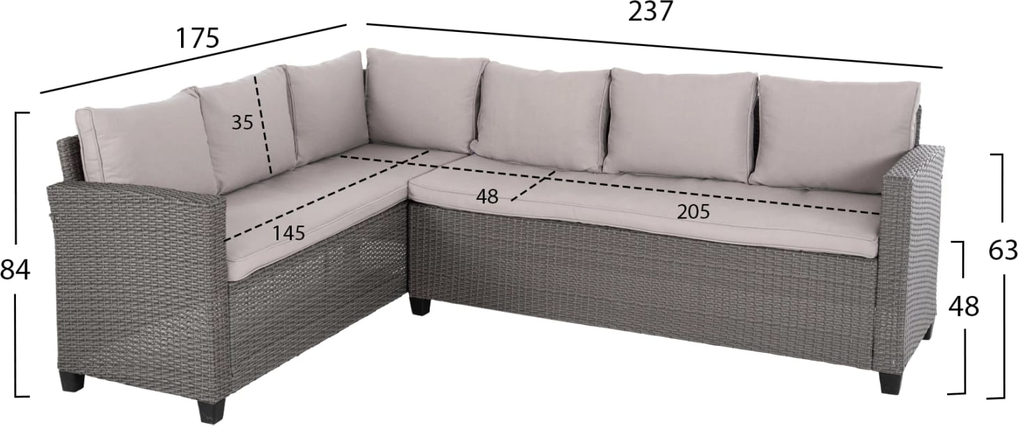 Set ulëse për kopsht Carson FH6078.01, hiri