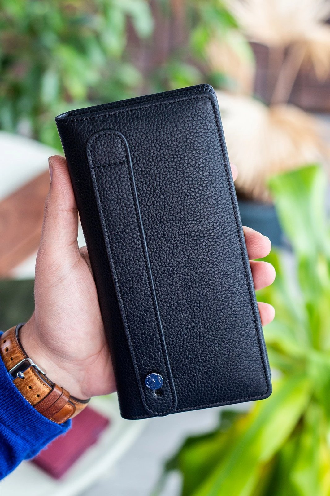 Portofol për burra, lëkurë e zezë, Zoozie Bags, Hamburg