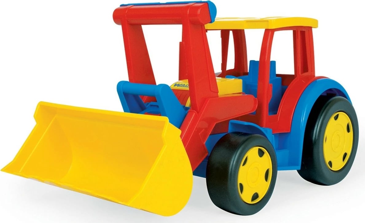 Traktor lodër ngarkues, Wader, Gigant 66009, 60 cm plastikë, kuqe-verdhë