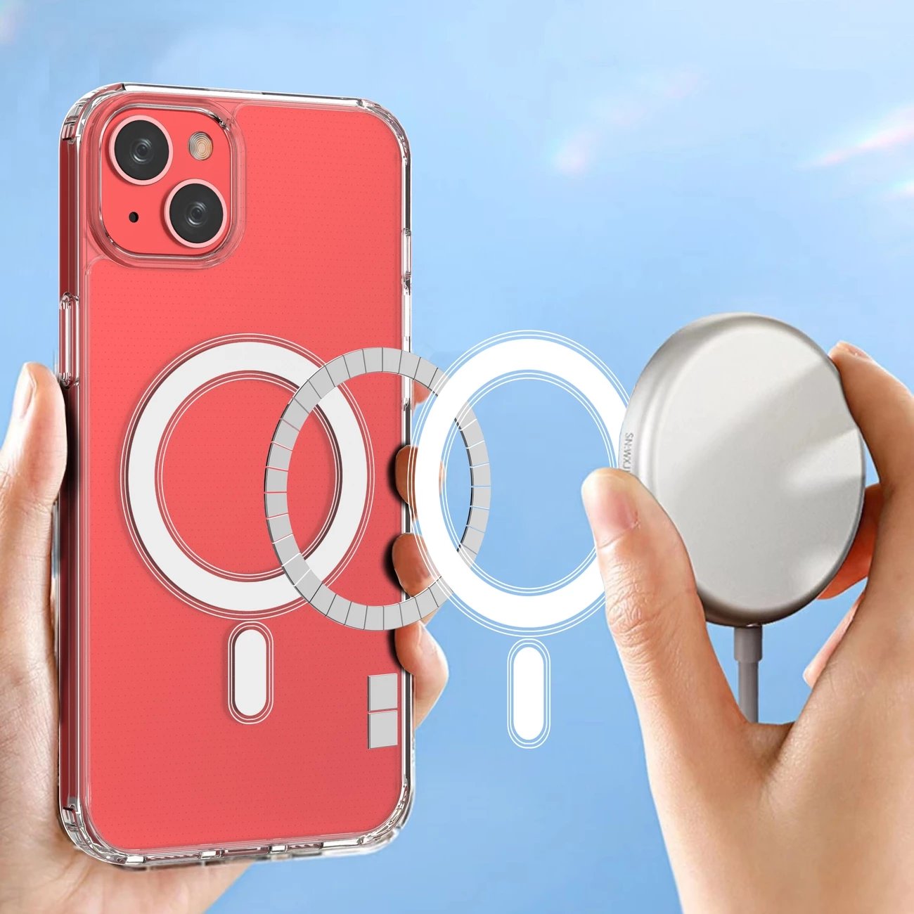 Mbështjellës Hurtel për iPhone 14 Plus, MagSafe, transparent