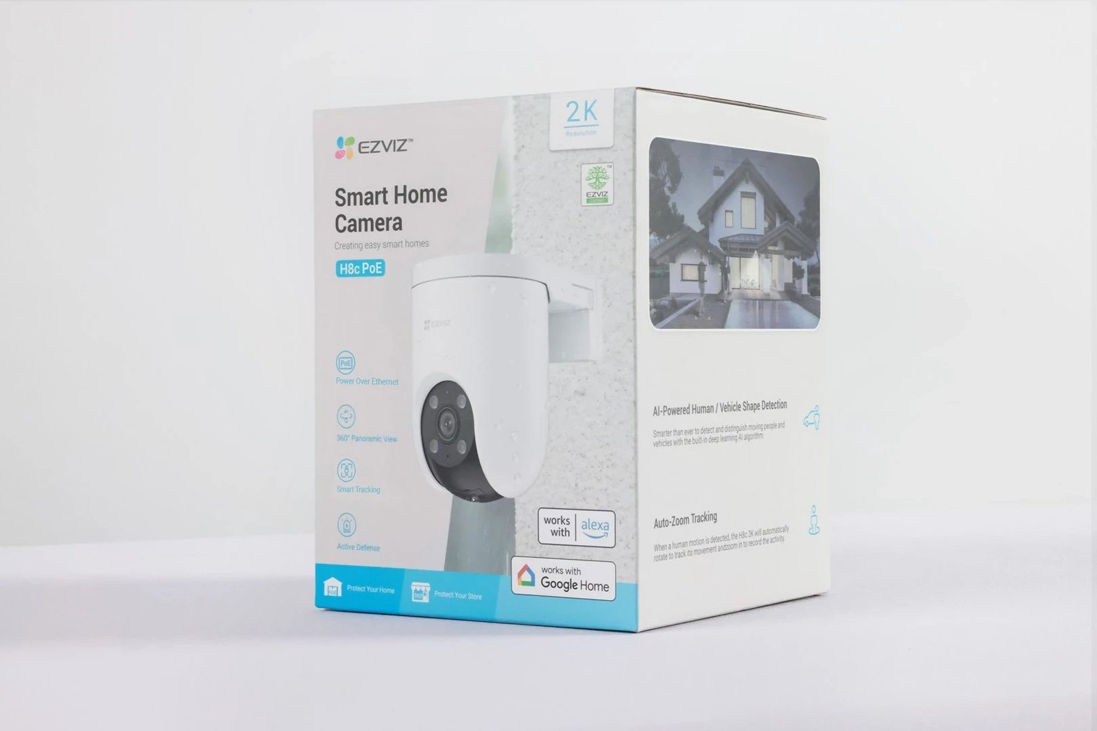 Kamerë sigurie IP Dome EZVIZ H8c PoE 2K, për jashtë, 2304 x 1296 piksel